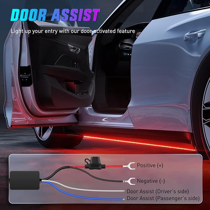 Nilight 8PCS Aluminum Dream Color LED Underglow Strip Lights APP & Remote - Image 2