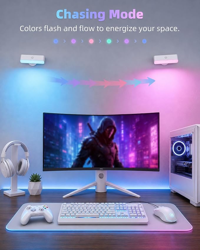 EZVALO Wireless RGB Light Bars, Rechargeable LED Mood Lights with Remote - Image 4