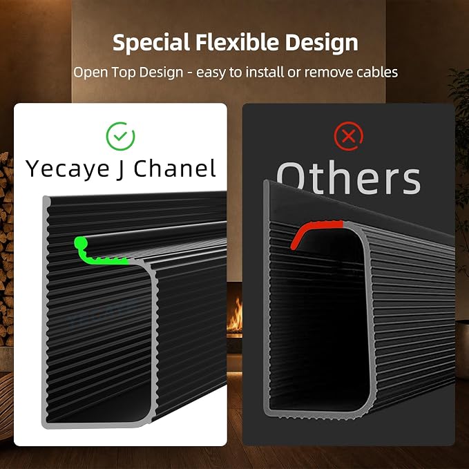 YECAYE Cable Management, 6 Pack, Black - Image 7