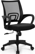 NEO CHAIR Office Computer Chair Ergonomic Mid-Back Mesh Desk Chair, Black | Breathable Mesh Back with Lumbar Support, Height Adjustment, Smooth Rolling Casters for Home Office, Study or Gaming Setup by NEOCHAIR