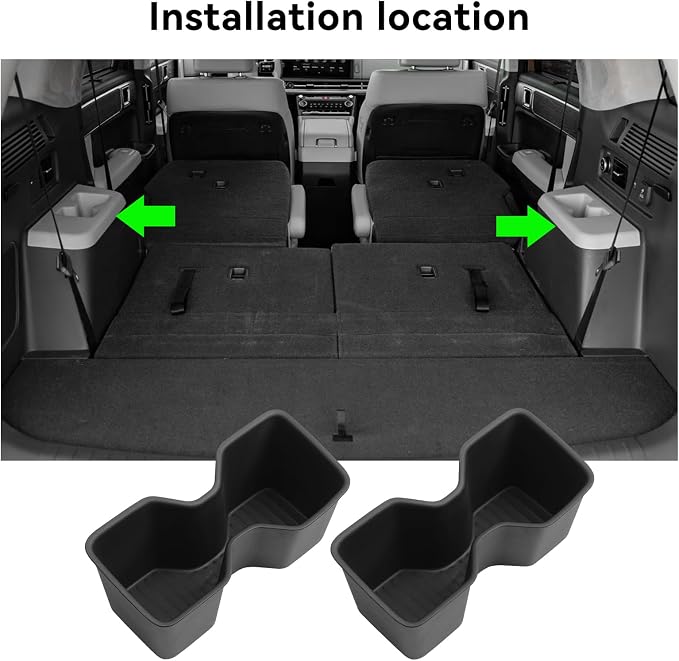 LUCKEASY 3rd Row Side Cup Holders for Hyundai Santa Fe 6/7 Seat 2024-2026 - Image 3