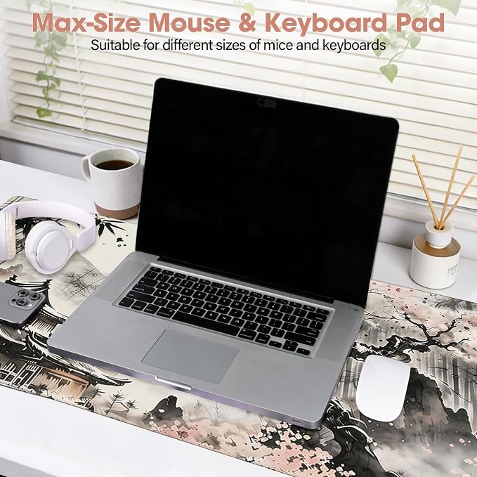 Desk Pad 31.5x15.7 Inch for Computer - Large Mouse Pad, Bamboo | Non Slip Base Smooth Surface for Optical and Laser Mouse - Image 6