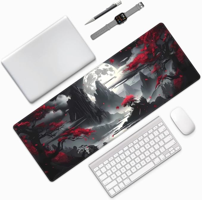 Gaming Mouse Pad Desk Pad,Extended Big Mouse Pad,31.5x11.8 Inch Long Computer Keyboard Mouse Mat Mousepad with 3mm Non-Slip Base and Stitched Edge for Gaming and Office… (Dark Canyon) - Image 9