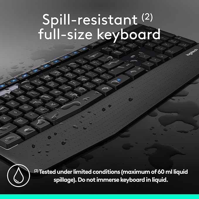 Logitech MK345 Full Size Wireless Keyboard and Mouse Combo - Black - Image 4