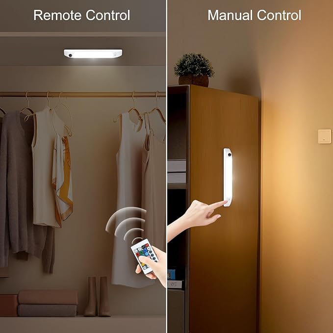 BIGMONAT LED Under Cabinet Light, Battery Operated RGB Colors Changing Led Bar Lights with Remote,Multicolor Under Counter Lights for Kitchen, Dimmable Light for Cabinet, Counter, Workbench - Image 3