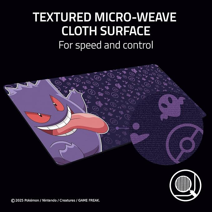 Razer Gigantus V2 XXL Gaming Mouse Pad, Gengar Edition | Textured Micro-Weave Cloth Surface, Thick, High-Density Rubber Foam, Anti-Slip Base - Image 2