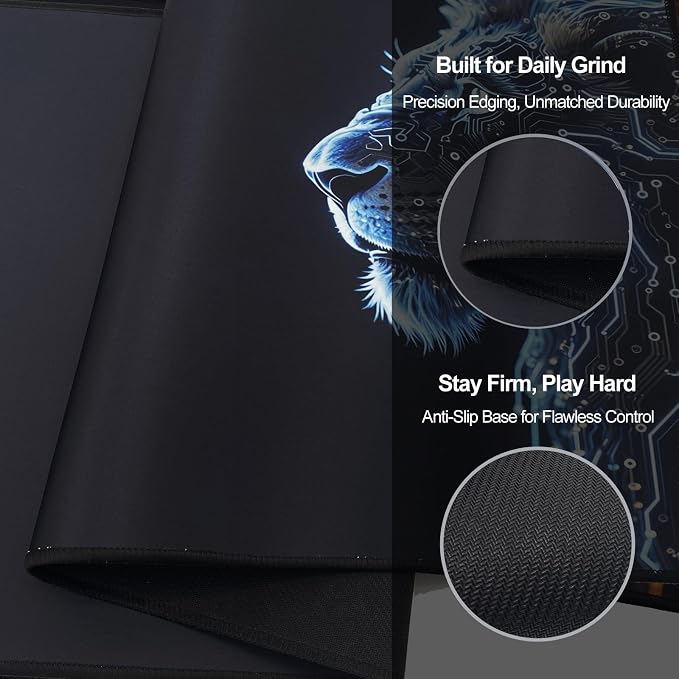XXL Gaming Mouse Pad 35.4x15.7 Professional Large Mouse Pad & Computer Game Mouse Mat-90x40 Lioncmh - Image 3