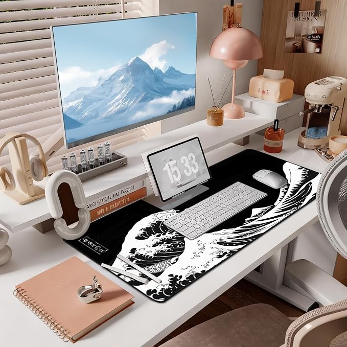 Mouse Pad Gaming - Desk Mat for Keyboard and Mouse - Large Mouse Pad for Desk, Mousepad (35.4" X 15.7") with Non-Slip Base, Desks Pad Mat Office and Home - Image 7