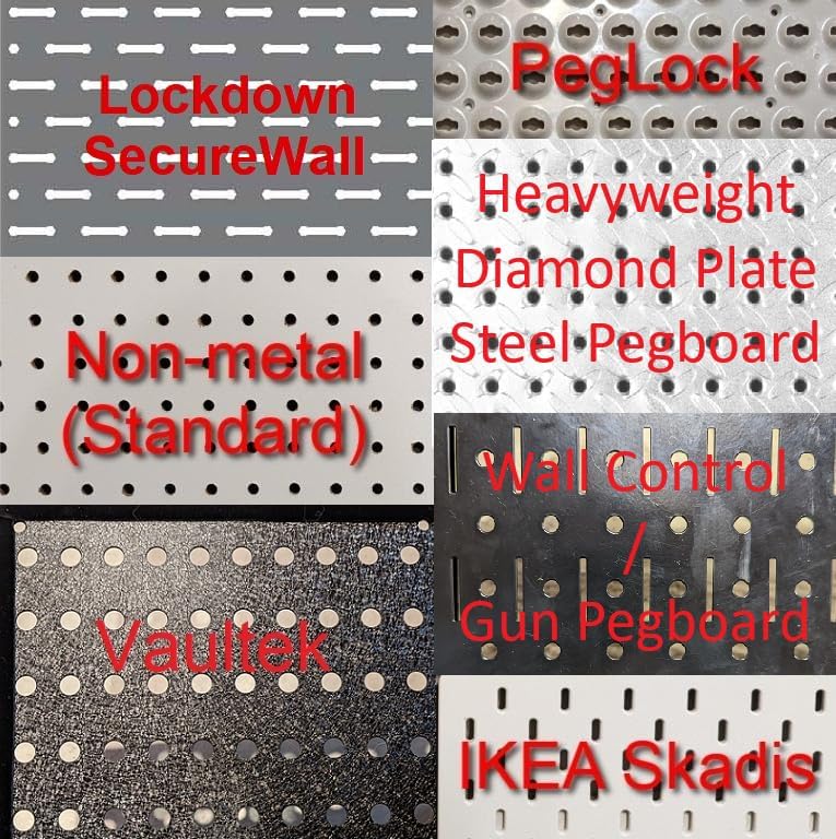 Hammy3DPrints Universal Pistol/Handgun Mount - Pegboard/Skadis/Metal Pegboard/etc. | Handgun Holder Storage Rack - Image 3