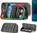 Switch 2 Wall Mount Charging Dock for 2025 Joycon 2, Wall Mount Kit Shelf for Nintendo Switch 2 Accessories, RGB Charger Dock Station with 4 Game Storage Holder for Nintendo Game Console Holder Stand by KOSKER