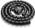 10FT Cable Management Sleeve Cord Bundler 0.8" Diameter w/Zip Clip Zipper Wire Wrap Cord Organizer Cable Tube Hider Flexible & Expandable Home & Office Wire Concealer for PC TV Computer Cinema by RELIANCER