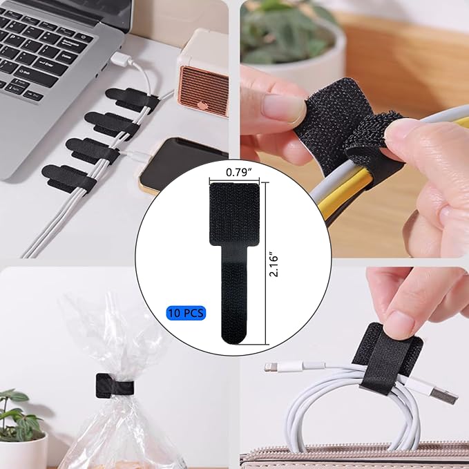 ELII 302PCS Cable Management Kit 4 Cable Sleeve,45Cable Clips - Image 6