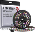 BTF-LIGHTING WS2812B ECO RGB LED Strip,UL Listed,Individually Addressable,16.4FT 60LED/m 300Pixel DC5V 5050SMD,Alloy Wire Flexible for DIY Chasing Color Project IP67(No Adapter or Controller) by BTF-LIGHTING