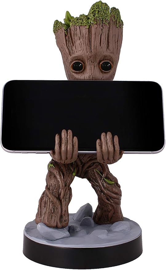 Exquisite Gaming: Guardians of The Galaxy: Toddler Groot - Original Mobile Phone & Gaming Controller Holder, Device Stand, Cable Guys, Marvel Licensed Figure, Black - Image 7