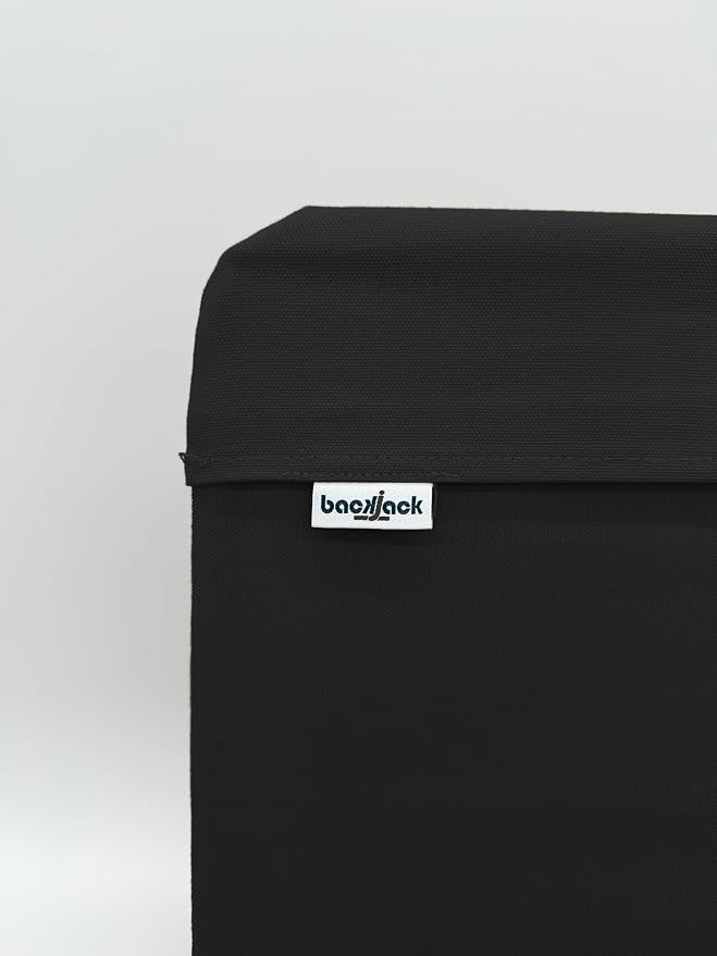 Original BackJack-Made in THE USA- Black Cotton Fabric Lightweight Floor Seating Chair for Gaming, Families, Parents, Daycare, Back Support, Reading, Yoga, Meditation, Dorm, School - Image 5