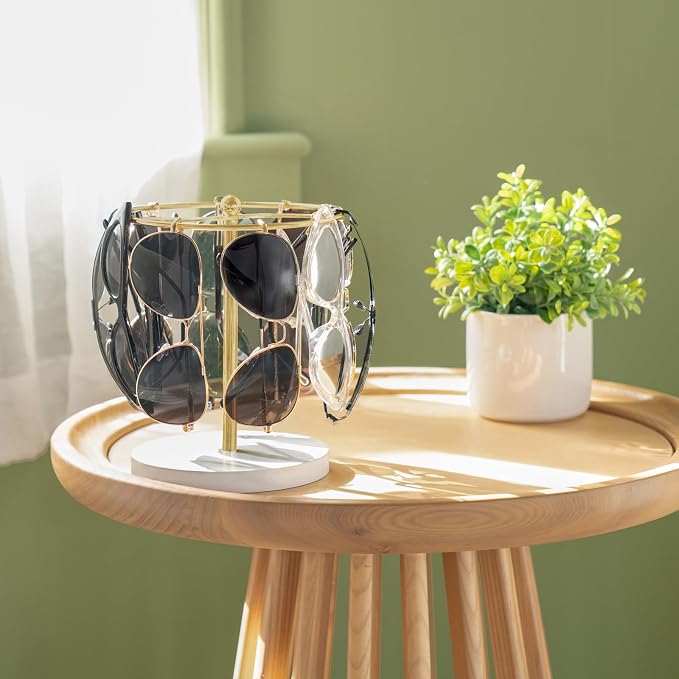 Mkono Sunglasses Organizer, Metal Glass Holder Storage Stand Display 1 Pack - Image 2
