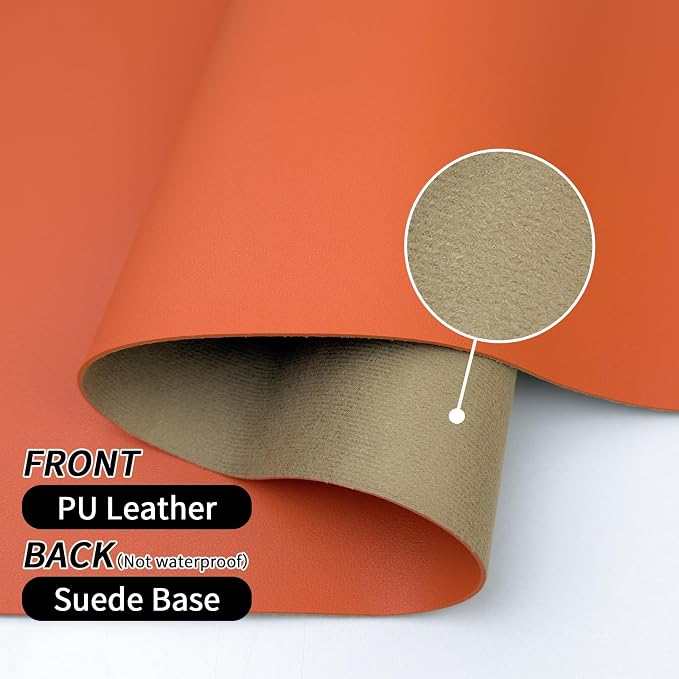 Bloss Orange Desk Mat 31.5"x15.7", Waterproof Large Desk Pad, Leather Desk Matt for Desktop, Computer Mat for Office/Home/Decor - Image 6