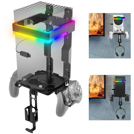 Fosmon Wall Mount for Xbox Series X/S Gaming Console Shelf Kit Stand by Fosmon