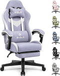 N-GEN GAMING Gaming Chair, Reclining Backrest, Footrest, Fabric, Purple | Ergonomic Design with Reclining Backrest, Linkage Armrests and High-Density Foam, Comfy Seating for Computer or Home Office by N-GENGAMING
