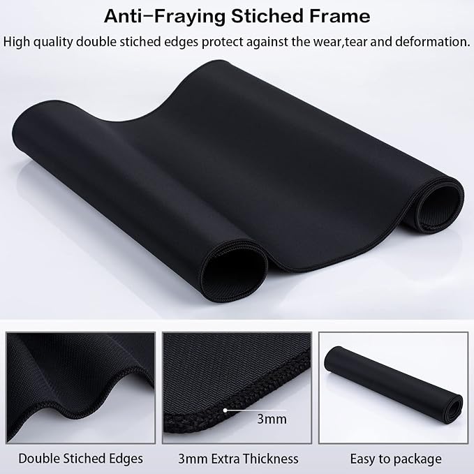 Canjoy Gaming Mouse Pad, 31.5x15.7in Large Mouse Pads for Desk Keyboard Pad | 3mm Desk Mat for Keyboard and Mouse Computer Big Full Size Desk Pad with Non-Slip Rubber Base Stitched Edge for Home Office - Image 6