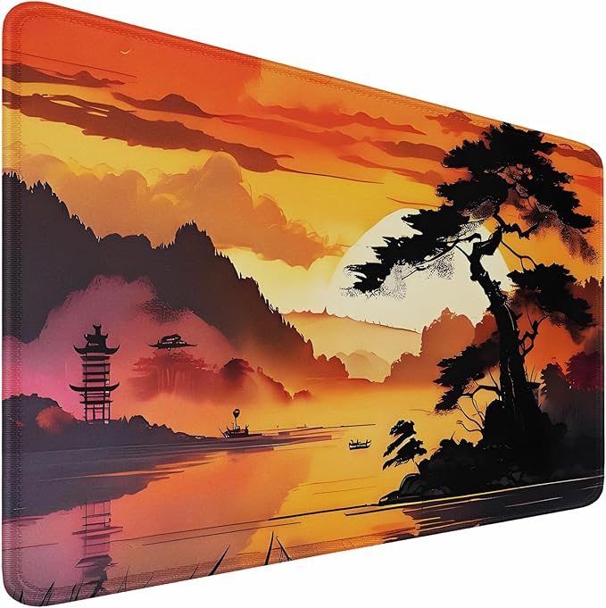 Mouse Pad Gaming, 31.5x15.7 inch Large Extended Computer Keyboard Mouse Mat, Water Resist Non-Slip Mousepad Rubber Base Long XXL Mouse Pad for Work & Gaming, Office & Home, Sunset by Naukay