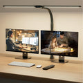 SIBRILLE LED Desk Lamp for Home Office - Dimmable Computer Desk Light with Clamp, Modern Architect Task Lamp with Color Changing, Flexible Desktop Lamp with Gooseneck for Monitor, Double Head, Black by SIBRILLE