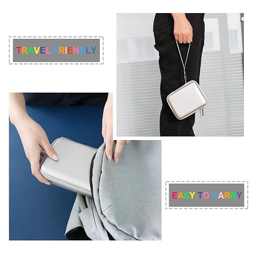 Supmay Hard Carrying Case for RG406V/ RG405V Handheld Game Console, Retro Game Protective Case with Zipper Mesh Pocket for SD Card, USB Charging Cable, User Manual, Grey - Image 5