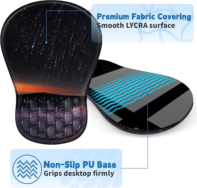 YIWEI Ergonomic Mouse Pad with Wrist Rest for Carpal Tunnel Pain Relief - Image 5