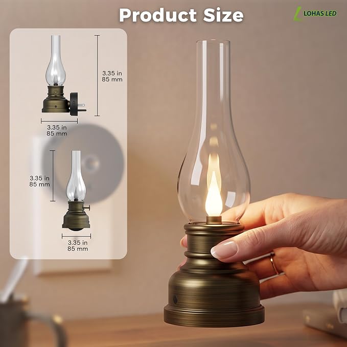 L LOHAS LED Flameless Candles Night Light, Rechargeable Plug in Night Light - Image 6