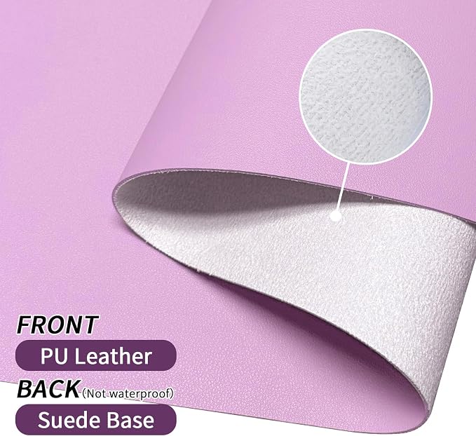 Bloss Purple Desk Mat, Desk Matt for Desktop, Large Leather Desk Pad, Desk Pad Mat Waterproof, Computer Mat for Office Work/Home/Decor (31.5 x 15.7 Inches) - Image 4