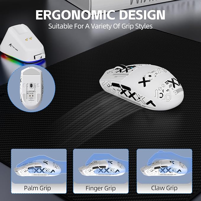 ATTACK SHARK G3 PRO Tri-Mode Wireless Gaming Mouse with RGB Charging Dock - Image 8