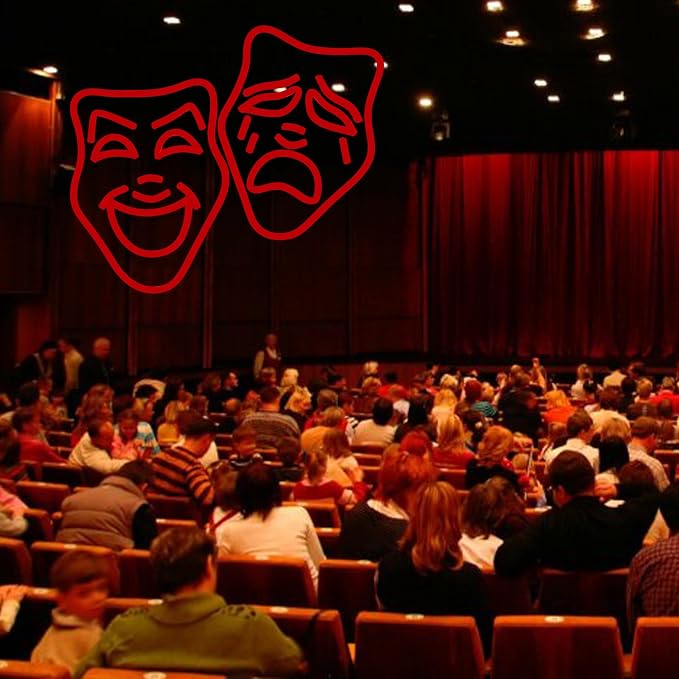 Theater Mask Neon Sign for Home Theater Room Decor Comedy Tragedy Theater Masks Wall Art for Movie Classroom Room Decor Theater Masks lamp - Image 7