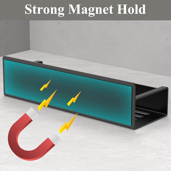 HuggieGems Magnetic Water Bottle Holder for Fridge Black, 4 Pack - Image 2