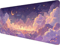 Cute Gaming Mouse Pad Desk Pad Kawaii Pink Purple Gold Clouds Mousepad XL Large Gaming Mouse Pad Laptop Keyboard Mat Desk Pad Office Home Decor for Women Girl 31.5"x11.8" by Unknown
