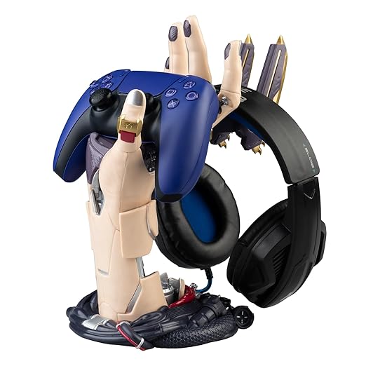 Grupo Erik Cyberpunk Gaming Controller Holder | Gaming Equipment | Headphone Stand & Controller | Gaming Accessories for Desk | Halloween Decorations Headset stand, gaming room decor by GrupoErikUSA