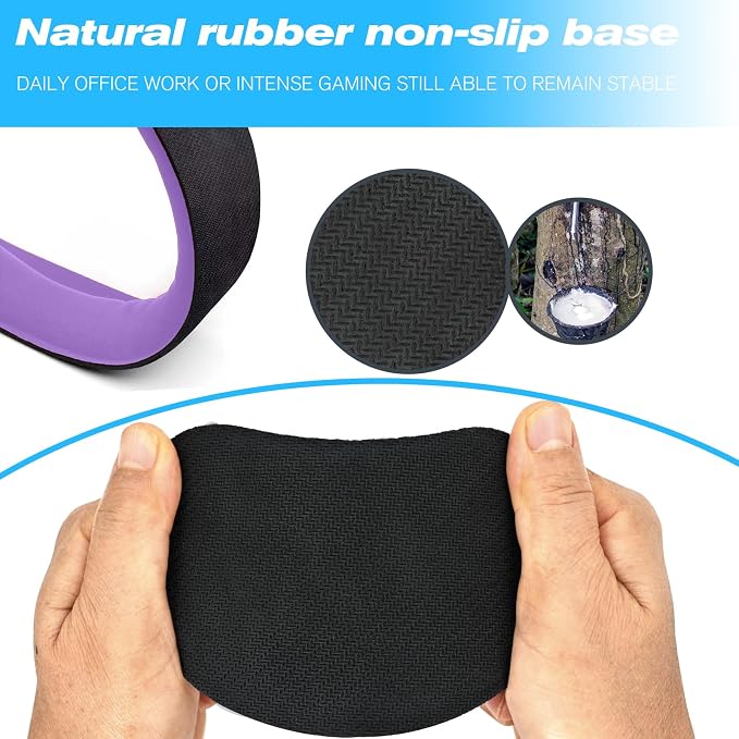 Keyboard Wrist Rest and Mouse Wrist Rest Set - Ergonomic Memory Foam Wrist Cushion - for Wrist Support on Computer, Laptop, Office, Playing Games, Typing Relieves Wrist Pain Purple - Image 4