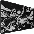 Gaming Mouse Pad, 31.5x15.7 inch Large Extended Computer Keyboard Mouse Mat, Water Resist Non-Slip Mousepad Rubber Base Long XXL Desk Mouse Pad for Gaming, Office & Home, Marble White by Naukay