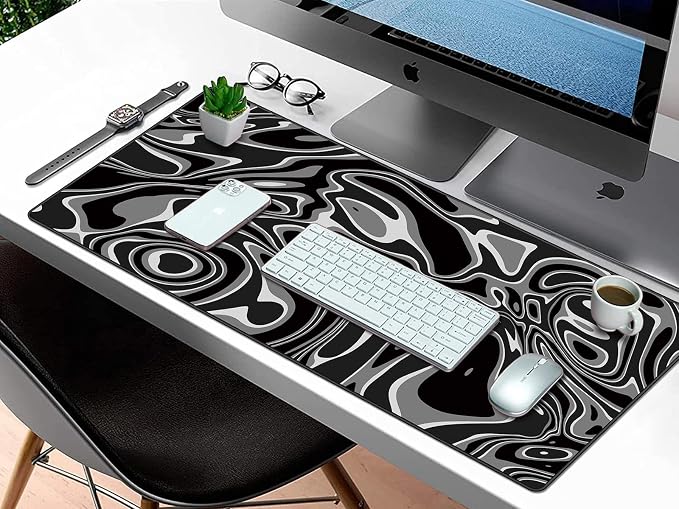 Rinaze Large Gaming Mouse Pad with Superior Micro-Weave Cloth, Extended Desk Mousepad with Stitched Edges, Anti-Slip Keyboard Pad for Computer, Home and Gaming - Image 8
