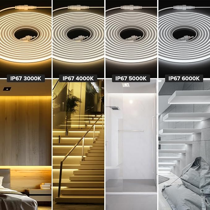 BTF-LIGHTING UL Listed IP67 Waterproof COB LED Strip Warm White 2700K - Image 7