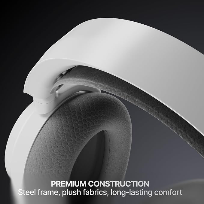SteelSeries Arctis Nova 7 Wireless Gen 2 Gaming Headset - Real-Time App Control, 50+ HR Play, Neodymium Drivers, Mix 2.4GHz/Bluetooth, PC, PS5, PS4, Switch 1/2, Mobile - White - Image 9