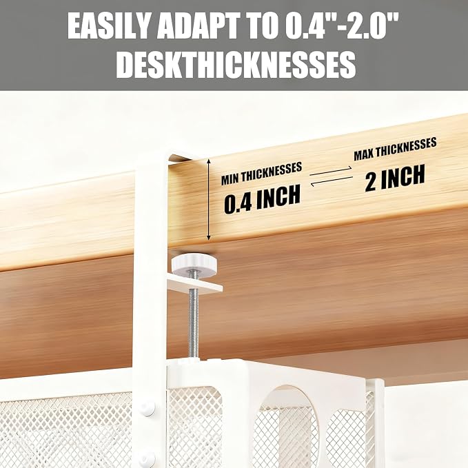 Under Desk Cable Management 27 inches Metal Cord Organizer No Drill Wire Management and Cord Organizer for Home Office Standing Desk - Image 4