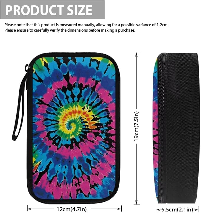 Tie Dye Print Portable Travel Cable Organizer Bag, Tech Storage Bag for Cord, Charger, Phone, Earphone, Hard Drive, USB, SD Card and Electronic Accessories - Image 5