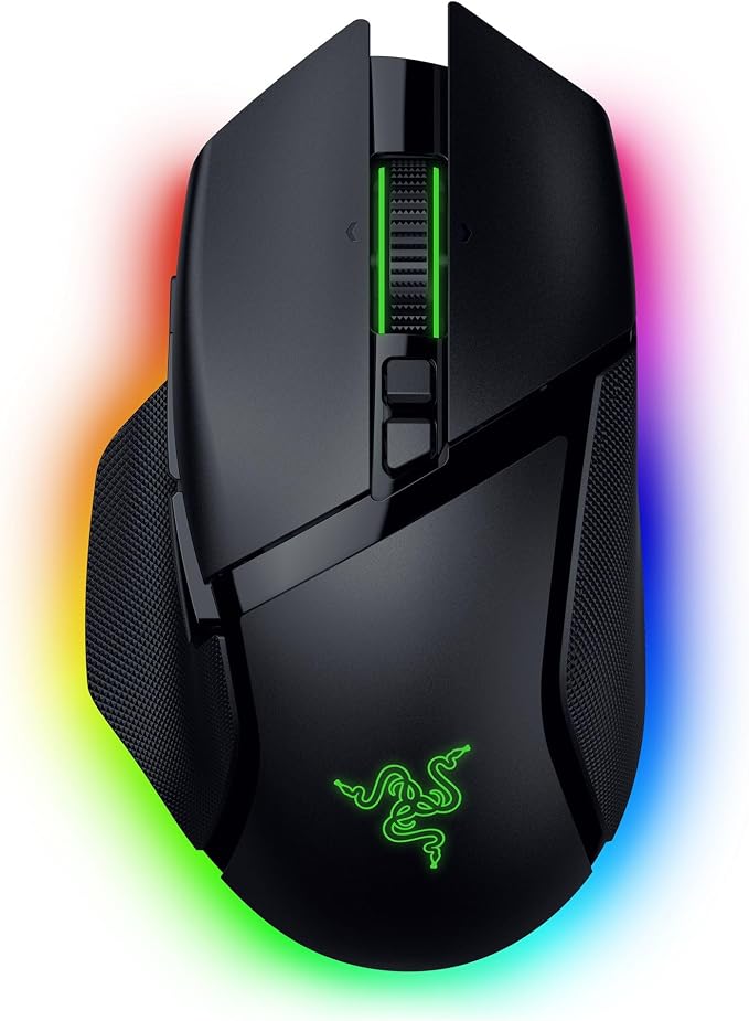 Razer Basilisk V3 Pro 35K Wireless Gaming Mouse, 140 Hr Battery, Black | 35K DPI Optical Sensor Gen 2, HyperScroll Tilt Wheel, 13 Customizable Controls, Chroma RGB, Optical Switches Gen 3 by Unknown
