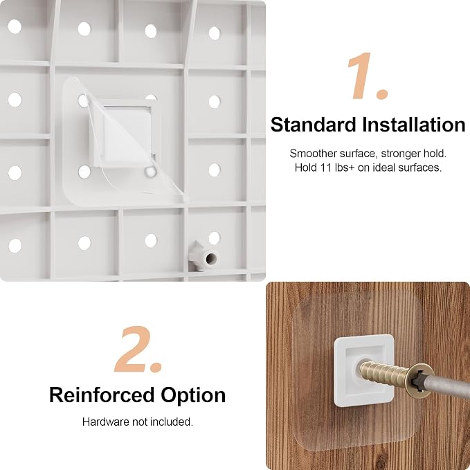 Pegboard Combination Kit - Pegboards and Accessories Modular Hanging for Wall Organizer, Crafts Organization, Ornaments Display, Nursery Storage, Peg Board - Image 4
