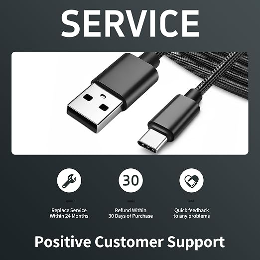 Superer 5 ft USB C Charging Cable Fit for PS5 Controller, PlayStation 5 DualSense, Xbox Series X/S Controllers, Xbox Elite Series 2 (Model 1914 1797), Fast Charger & Data Sync Nylon Braided Power Cord - Image 5