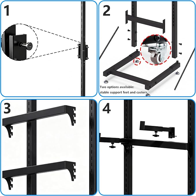 RC Car Stand Display Rack 5-Tier Storage Shelf for RC Scale Model Cars 1/6 1/8 1/10 1/12 1/18 1/24 1/32 Adjustable Width & Height Universal RC Trucks Buggies Display Shelf with Mute Wheels - Image 7