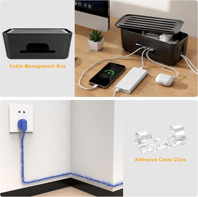 353 PCS Cable Management Kit Cable Management Box for Desk Organizer - Image 4