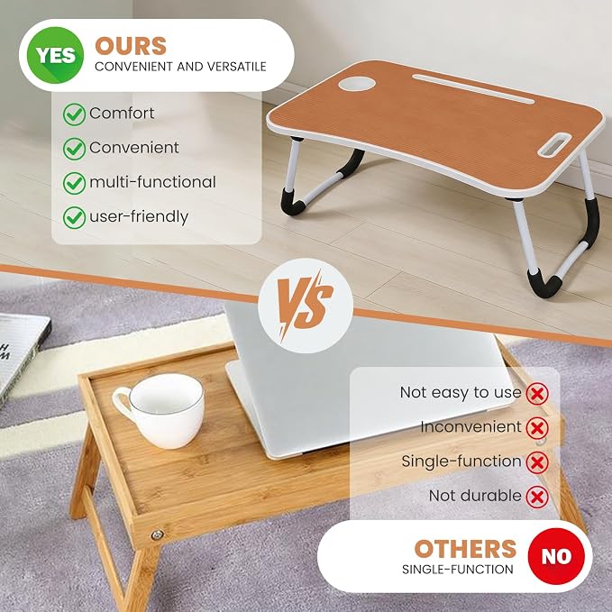 Foldable Lap Desk Stand Bed Desk Laptop Table - Image 2