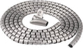 Cable Sleeve Organizer 118inch Coiled Tube Cable Cable Management Sleeve for Home Office PC TV Silver by chengsi