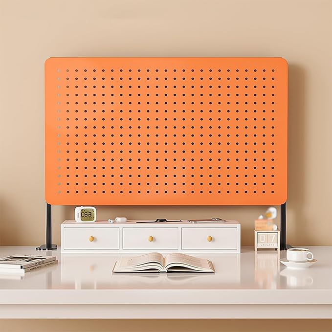 Standing Pegboard, Gaming Desk Organizer, Desk Organizer Wall, Standing Work Desk Organizer, Pegboard Organizer for Office, Game Room, Craft Room, Studio(Orange,60 * 40cm) by Unknown